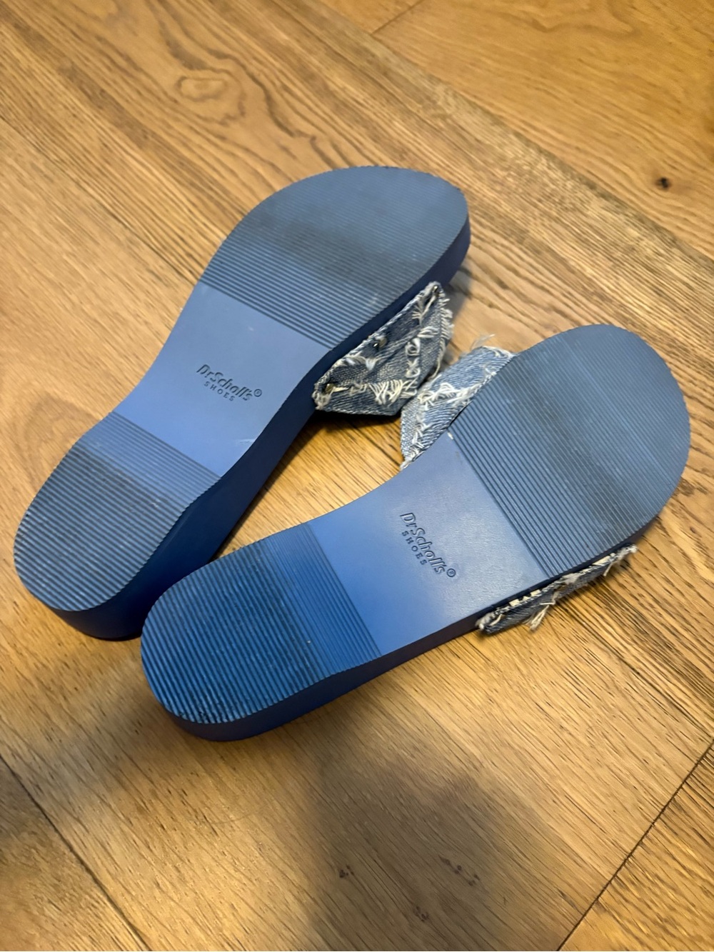 Dr. Scholl’s x Free People Collab Denim Blue Clogs size 9-9.5 - Picture 4 of 5